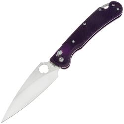 Couteau Pliant Daggerr Sting Slim Lame Acier VG-10 Satin Manche G10 Violet Crossbar Lock DGRFM022SPR
