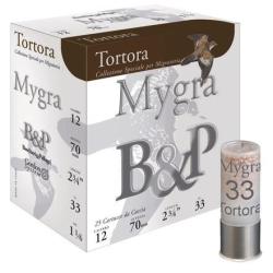 100 Cart. betp mygra tortora cal. 12 / 70 mm n&deg; 7,5 33 g bj bte 25