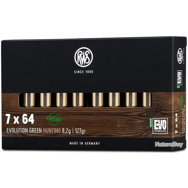 40 Cart. rws evo green cal. 7x64 127gr 8,2 g bte 20