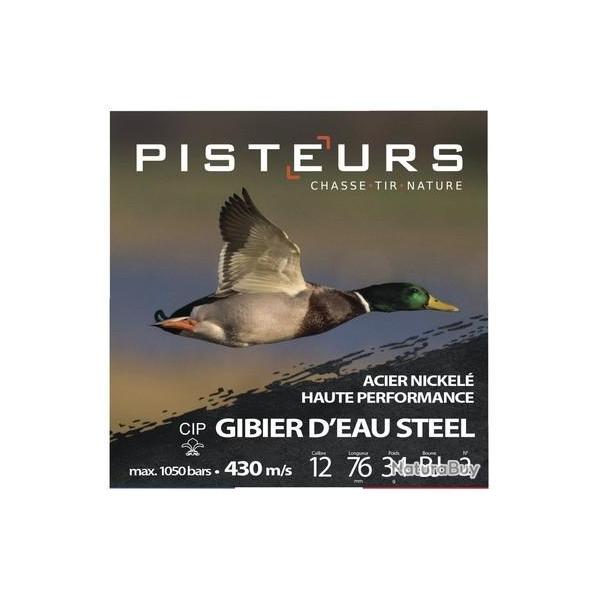 100 Cart. acier nickel� pisteurs gibier d'eau steel cal. 12 / 76 mm n� 4 34g jma32 bte 25