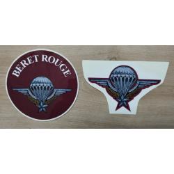 Lot de deux Autocollants Parachutistes
