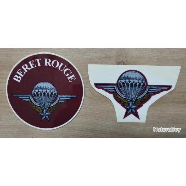 Lot de deux Autocollants Parachutistes