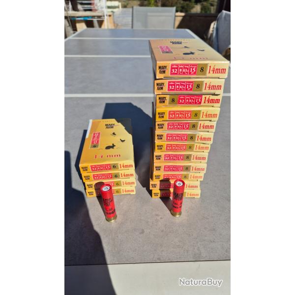Lot de 14 bo�tes de cartouches 14mm MARY/ARMN�8/N�6