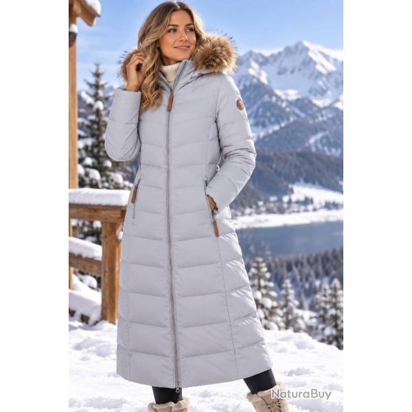 Manteau long matelass� pour femme Trespass Audrey Gris