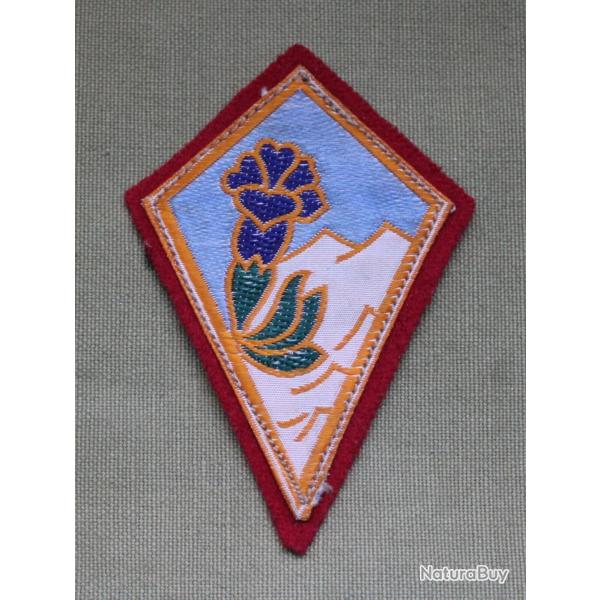 Insigne tissu 27�me Division Alpine sur fond rouge