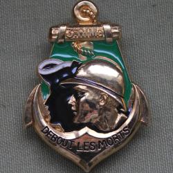 Insigne du 3&egrave;me R&eacute;giment d'Infanterie de Marine Boussemart 2003 lettres en noir