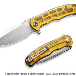 Couteau Pliant Civivi Praxis Lame Satin&eacute;e Acier 9Cr18MoV Manche Ultem Linerlock CIVC803L