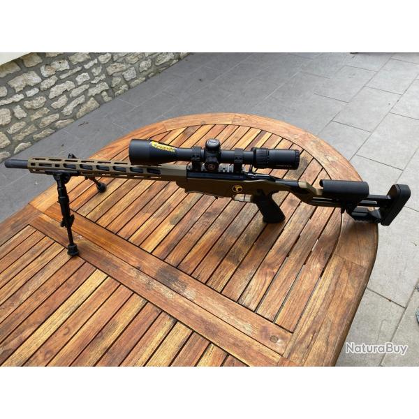 CARABINE RUGER PRECISION RIMFIRE CAL.22LR MARRON BRONZE + Vortex DiamondBack 6-24x50 + D�part TIMNEY