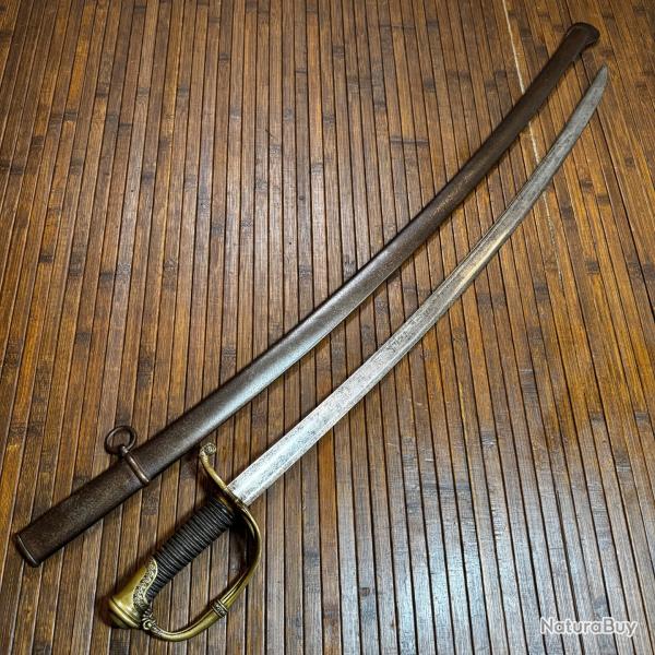 SABRE D'OFFICIER D'INFANTERIE MODELE 1821 R�GLEMENTAIRE FRAN�AIS A FOURREAU FER CHATELLERAULT