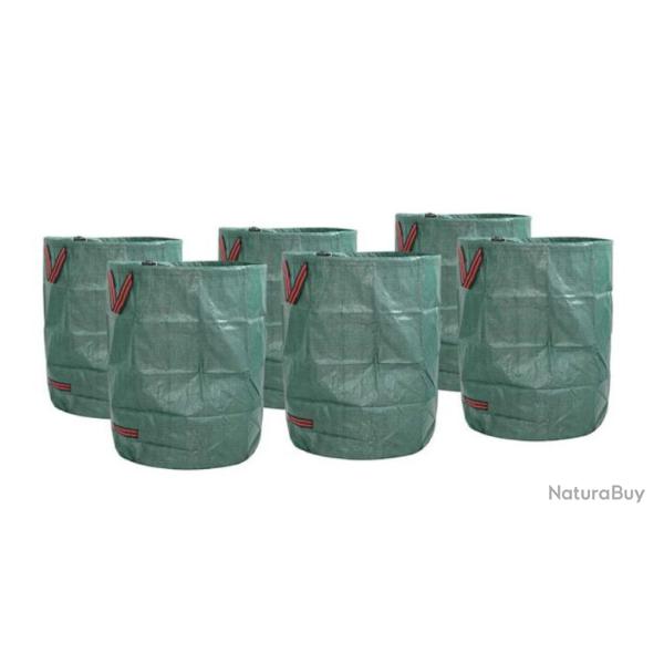 Sacs d�chets jardin polypropyl�ne vert 300 L pliables r�sistants lot 12