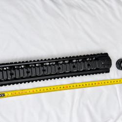 Garde-main / rail VFC noir avec bague - env. 34 cm