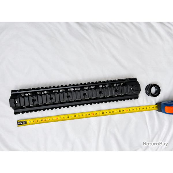 Garde-main / rail VFC noir avec bague - env. 34 cm