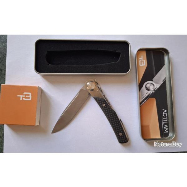 COUTEAU ACTILAM CARBONE T3 ETAT NEUF