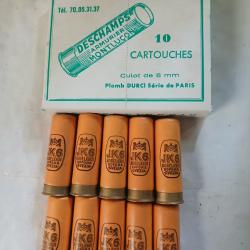 Bo&icirc;te de10 belles cartouches anciennes douilles  cartons cal 12