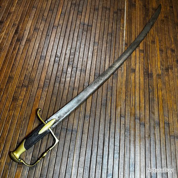 Sabre d'Officier d'Infanterie Type AN IX / 1800 - Lame Solingen Grav�e - �poque Restauration