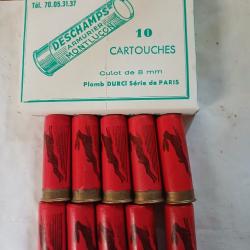 Bo&icirc;te  de10 belles cartouches  anciennes  Italiennes douilles  cartons  cal 12