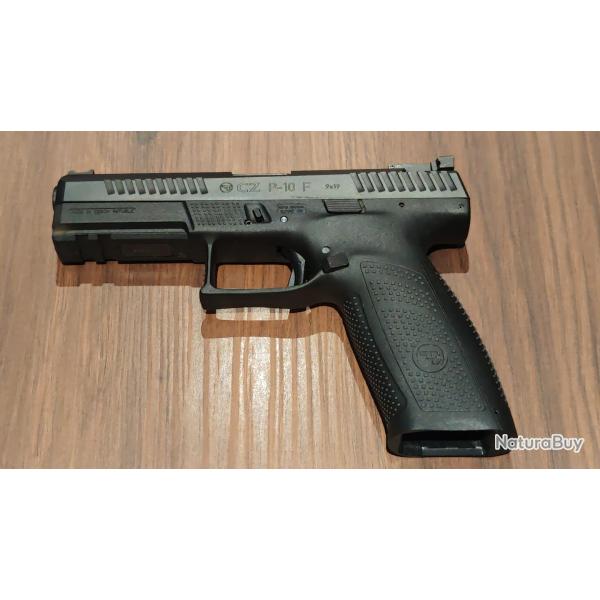 Pistolet CZ P-10 F calibre 9x19 + Hausse + Guidon LPA Fibre
