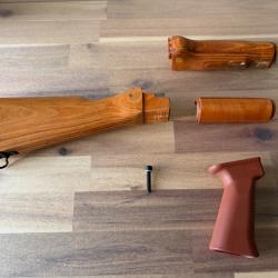 Kit Bois Origine pour AK47 WBP Mini Jack (crosse, garde-main, poign&eacute;e)