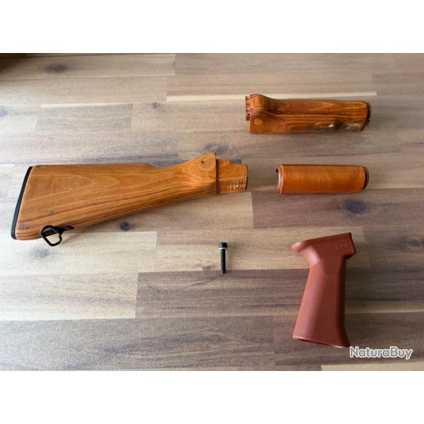 Kit Bois Origine pour AK47 WBP Mini Jack (crosse, garde-main, poign�e)