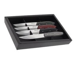 Coffret 4 couteaux &agrave; steak Maserin Micarta