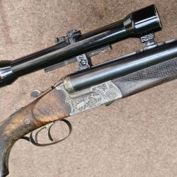 Fusil Drilling artisan &agrave; Suhl , 2 fois 16/70 et ray&eacute; en 8x57R lunette Zeiss Zielfier