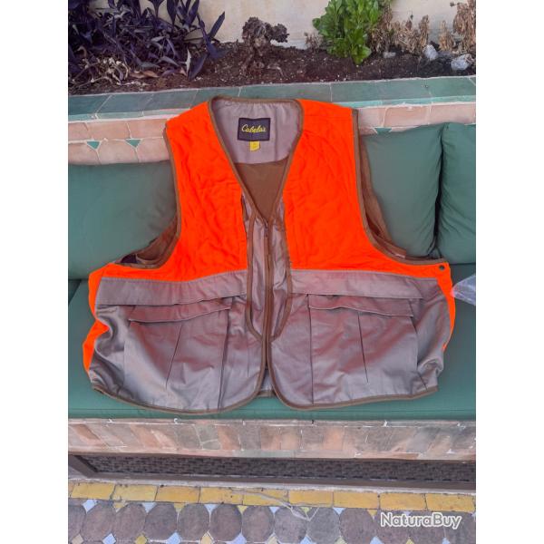 Gilet cabelas fluo