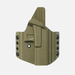 Holster Kydex OWB Glock 17 no light Earth Brown Droitier