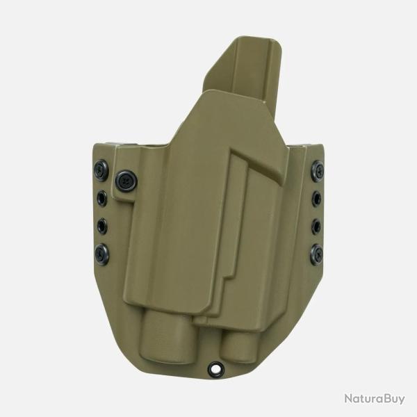 Holster Kydex OWB G17 + lampe Earth Brown Droitier