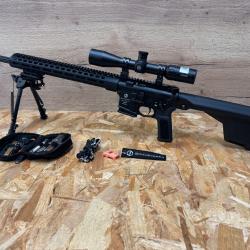 PACK SCHMEISSER SP15-222 NOIR CAL 222 REM 18" + BIPIED + LUNETTE HAWKE VANTAGE 4-12X42