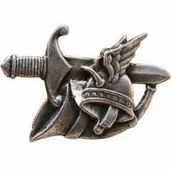 Insigne Gaulois fixation pin's deux attaches au dos de l'insigne