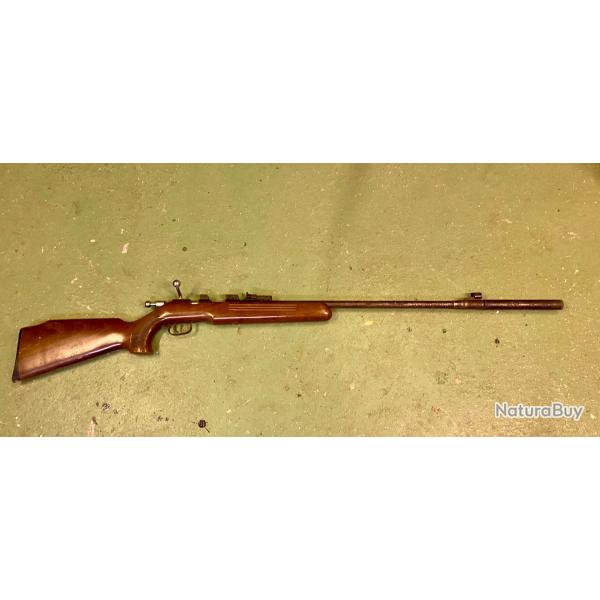 Carabine 22. Long rifle, mono coup avec silencieux, Saint-�tienne
