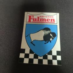 Autocollant publicitaire vintage Fulmen Batteries, ann&eacute;es 1970.