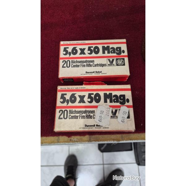 2 BOITES BALLES 5.6X50 MAG