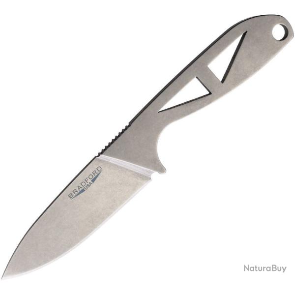 Couteau Fixe Bradford G-Necker Lame Acier Nitro-V Manche Acier Nitro-V �tui Kydex USA BRADGNNS