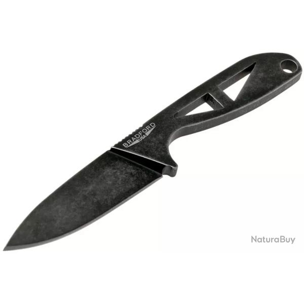 Couteau Fixe Bradford G-Necker Lame Acier Nitro-V Manche Acier Nitro-V �tui Kydex USA BRADGNNN