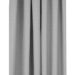 Rideau occultant polyester gris 290x245 cm aspect lin avec oeillets