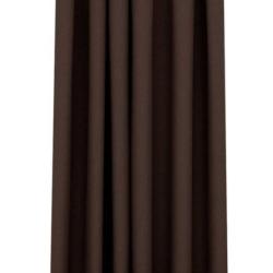 Rideau occultant polyester Taupe 290x245 cm aspect lin avec oeillets