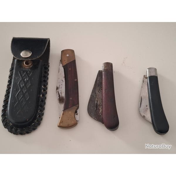 Lot de 3 couteaux pliants