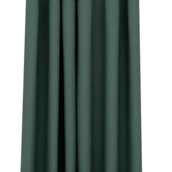 Rideau occultant polyester vert 290x245 cm aspect lin avec oeillets