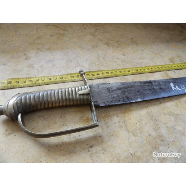 sabre briquet infanterie 1767 lame lisse oxyd�e ancien r�gime r�volution empire ss poin�on