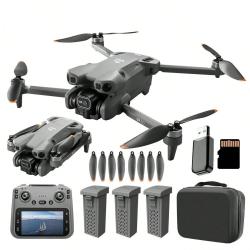 Drone Pliable GT50 Double Cam&eacute;ra 4K &Eacute;cran T&eacute;l&eacute;commande Moteur Brushless Usage Ext&eacute;rieur GT