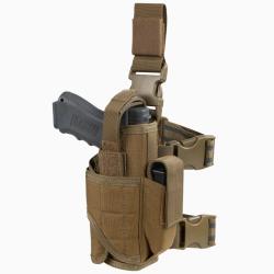 Holster de cuisse Tornado PA + Lampe Coyote Brown Droitier