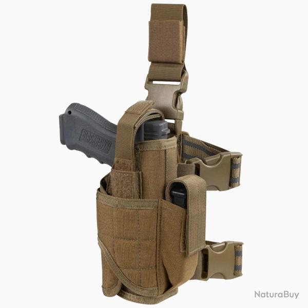 Holster de cuisse Tornado PA + Lampe Coyote Brown Droitier