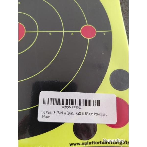 Lot de 50 cibles adh�sives de 20cm