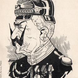 Carte postale de caricature de l'empereur allemand -N&deg;8703