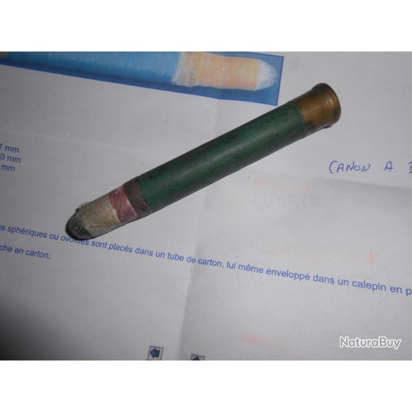 1 munition 13 mm DE REFFYE balle de canon 1866
