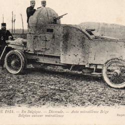 Carte postale ancienne - Guerre de 1914 - Auto mitrailleuse belge -N&deg;8706