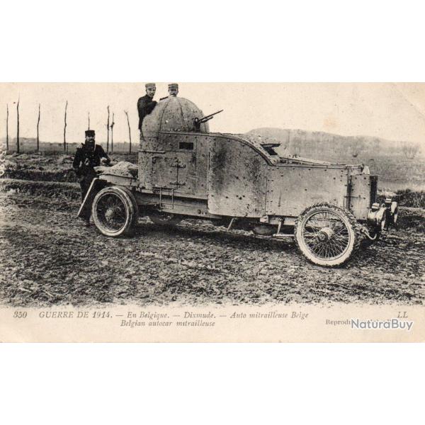 Carte postale ancienne - Guerre de 1914 - Auto mitrailleuse belge -N�8706