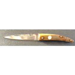 COUTEAU REGIONAL ITALIEN1960 " GOBBO ABRUZZESE " F. CONSIGLI " SORTI DE VITRINE + ETUI OFFERT