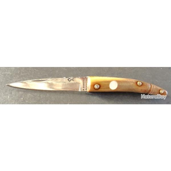 COUTEAU REGIONAL ITALIEN1960 " GOBBO ABRUZZESE " F. CONSIGLI " SORTI DE VITRINE + ETUI OFFERT